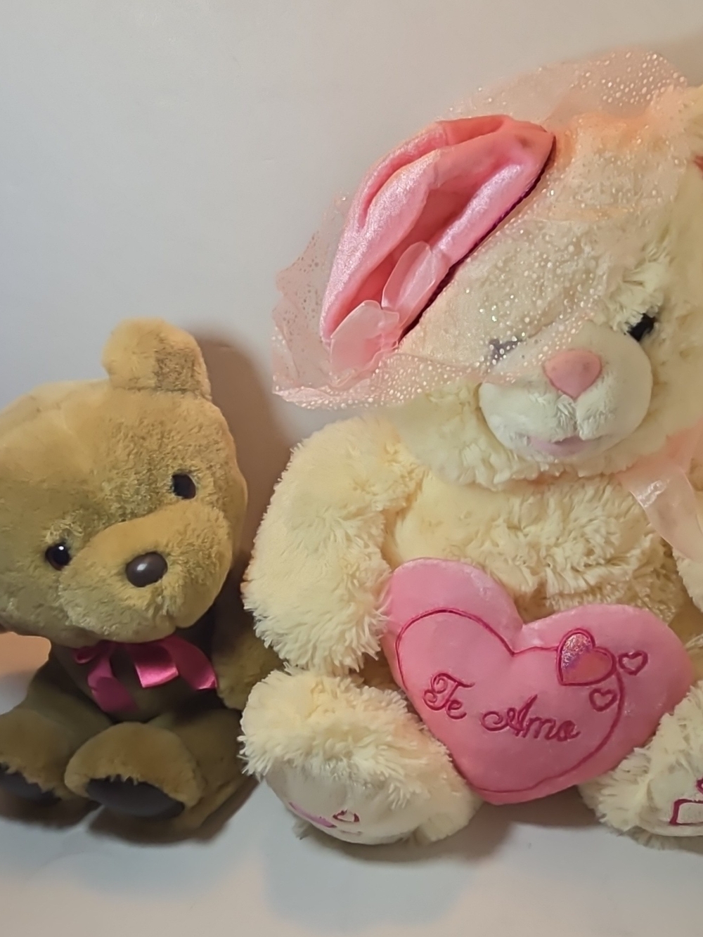 Pink Heart Plush Teddy Bear for Kids - Soft Valentine Accessory